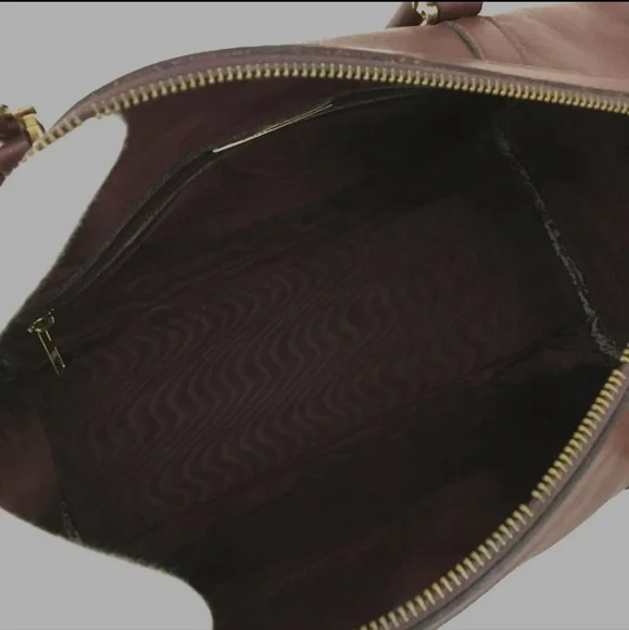 Vintage Must de Cartier 1975 Leather Boston Travel Hand Bag Bordeaux/3AD2295 - Picture 8 of 9